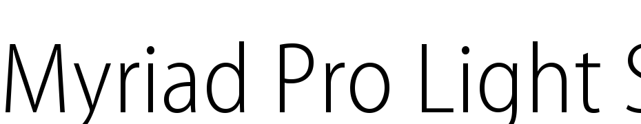 Myriad Pro Light Semi Condensed Font Download Free